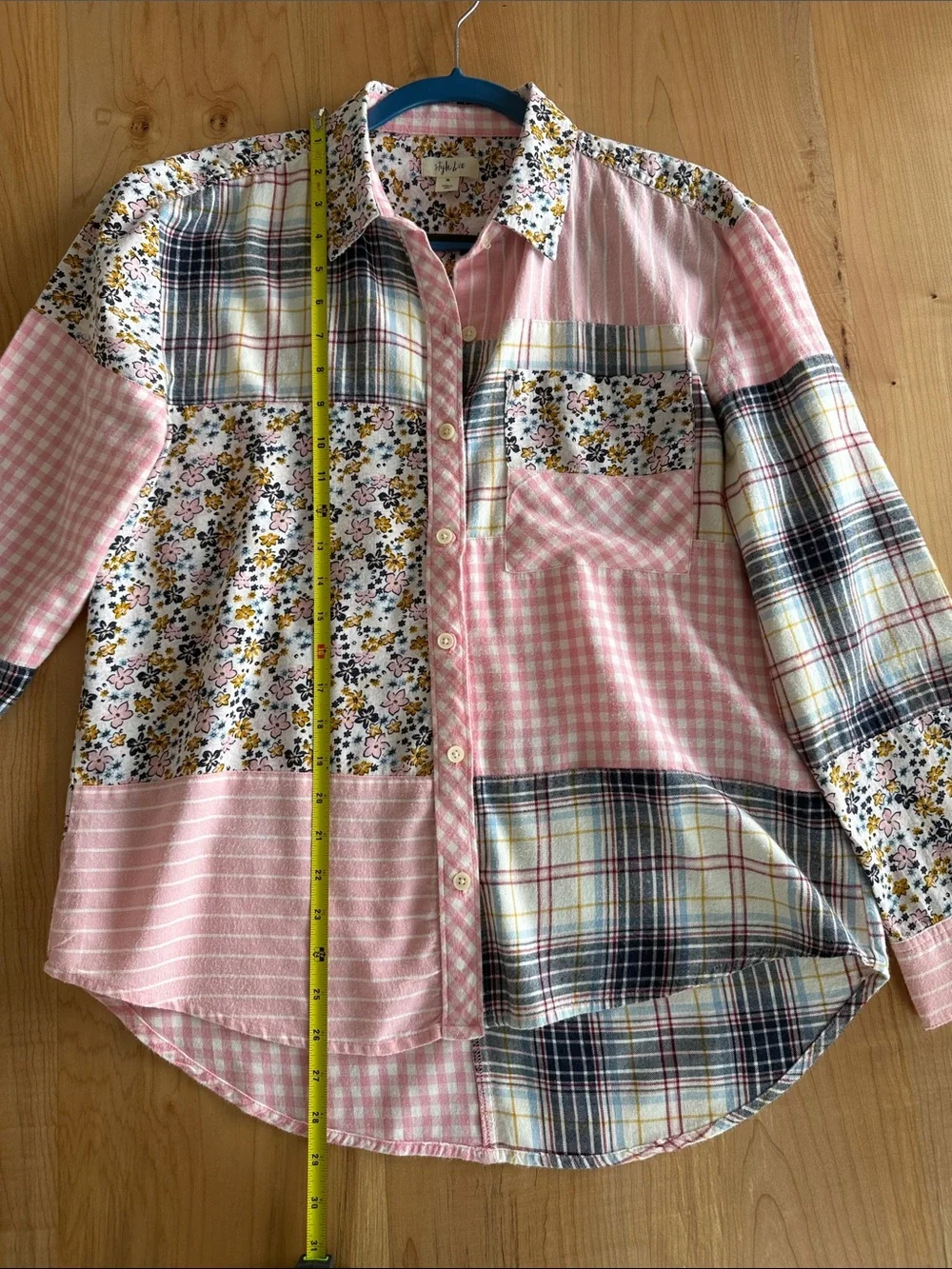 Flannel patchwork button down - Picture 6 of 9
